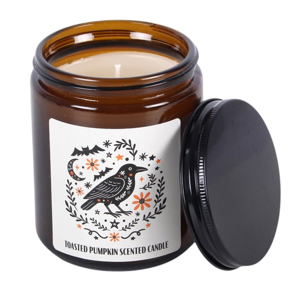 Frightful Folk Raven, Toasted Pumpkin Scented Candle