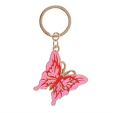 Flaming Butterfly Keyring