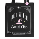 Good Witch Social Club Tote Bag with Pin Badge