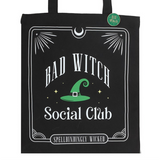 Bad Witch Social Club Tote Bag with Pin Badge