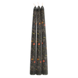 Set of 3 Black Midnight Taper Candles