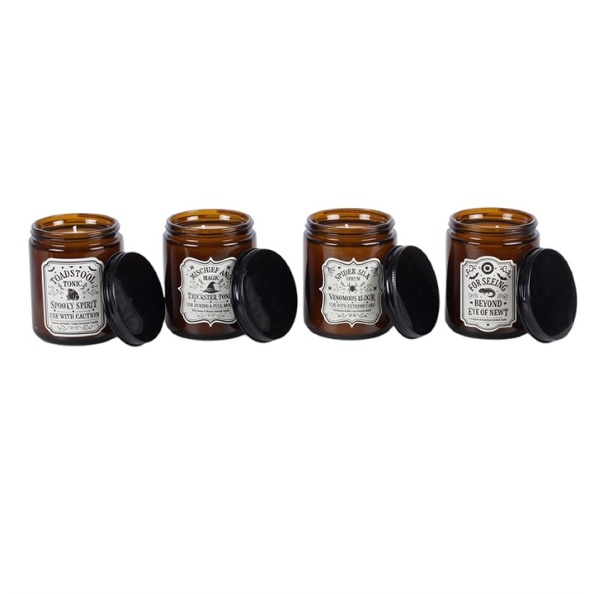 Witch's Apothecary amber jar candle gift set