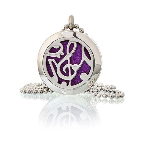 Music Notes Aromatherapy Diffuser Necklace 25mm