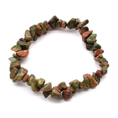 Green Jasper crystal chip bracelet