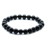 Black Agate Crystal Bead Bracelet