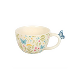 Luna Bloom Floral Mug with Butterfly