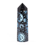 Black Obsidian Crystal Points - Mystic Story - Sky Blue