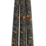 Set of 3 Black Midnight Taper Candles