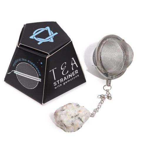 Raw Crystal Rainbow Moonstone Tea Strainer
