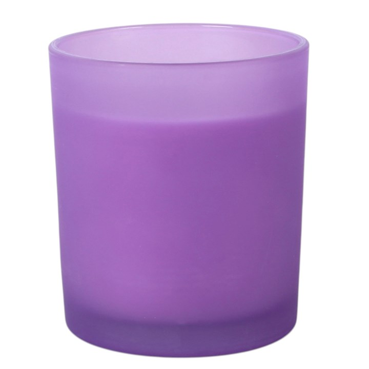 Back view of purple Pisces zodiac scented candle
