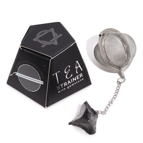 Raw Crystal Black Obsidian Tea Strainer