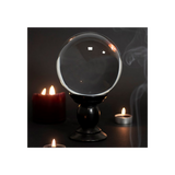 Large Clear Crystal Ball on Stand