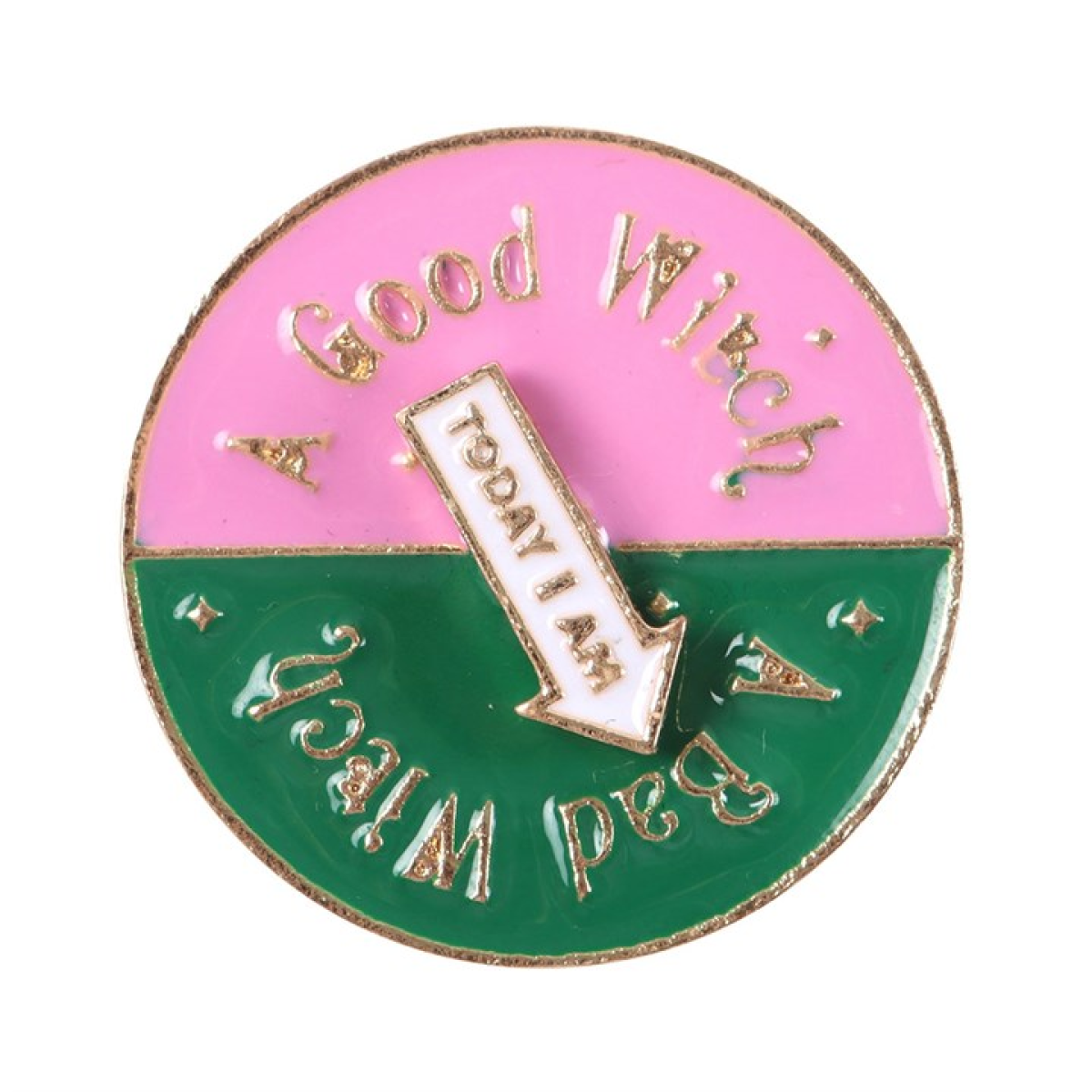Which Witch Are You spinning pin badge Bad Witch