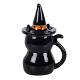 Frightful Folk Black Cat Lidded Mug