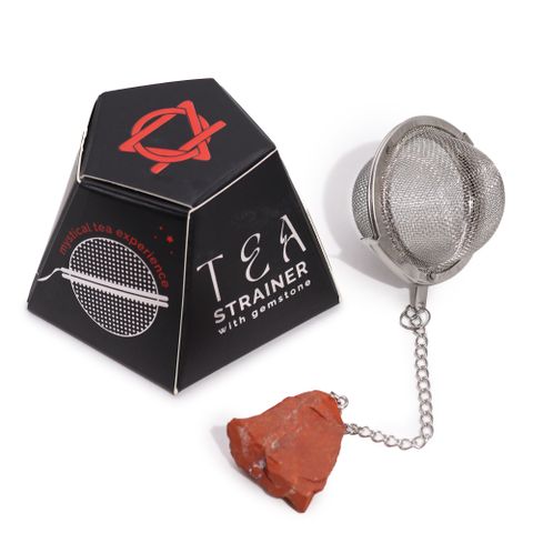 Raw Crystal Red Jasper Tea Strainer