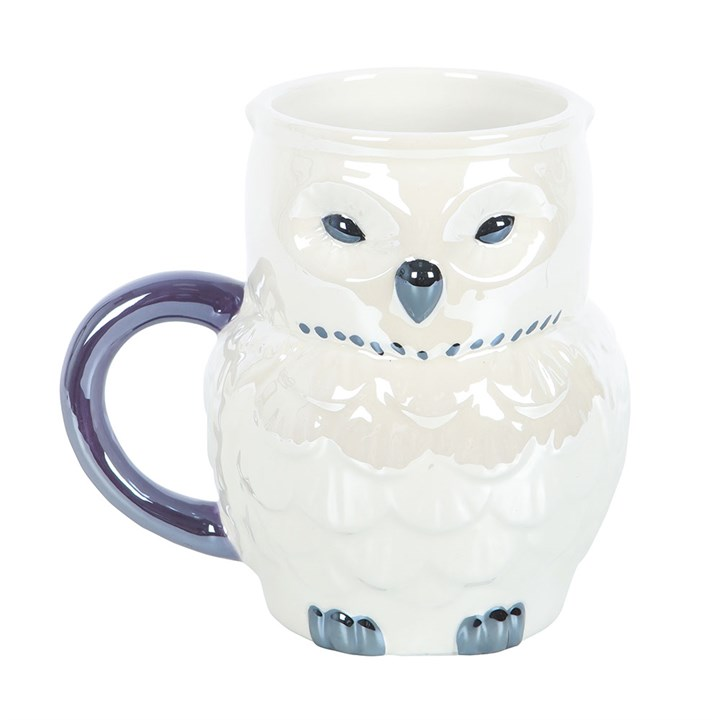 Owl Shaped Iridescent Mug front view