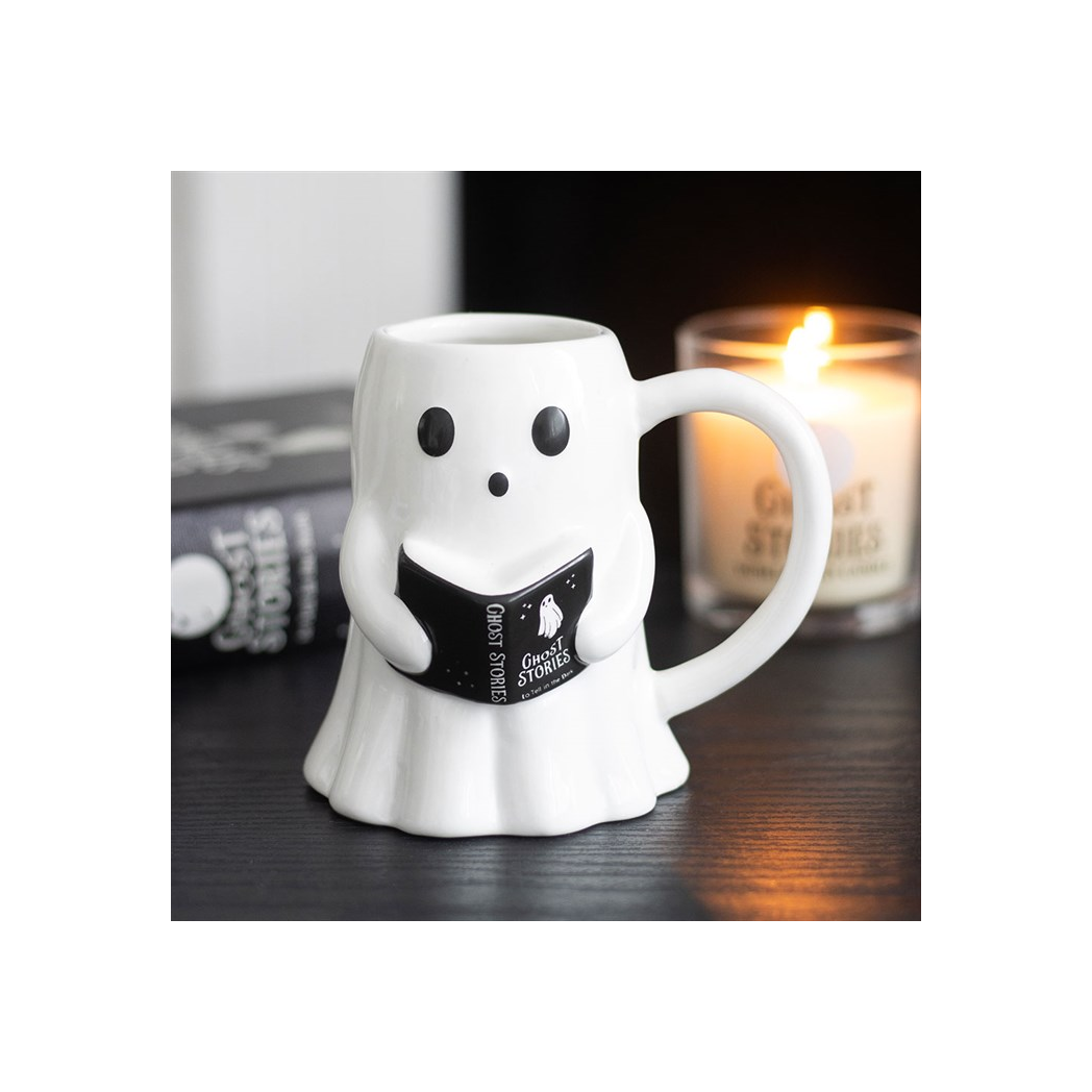 Ghost Stories mug with cute ghost design