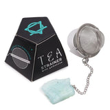 Raw Crystal Aquamarine Tea Strainer