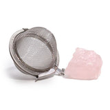 Raw Crystal Rose Quartz Tea Strainer