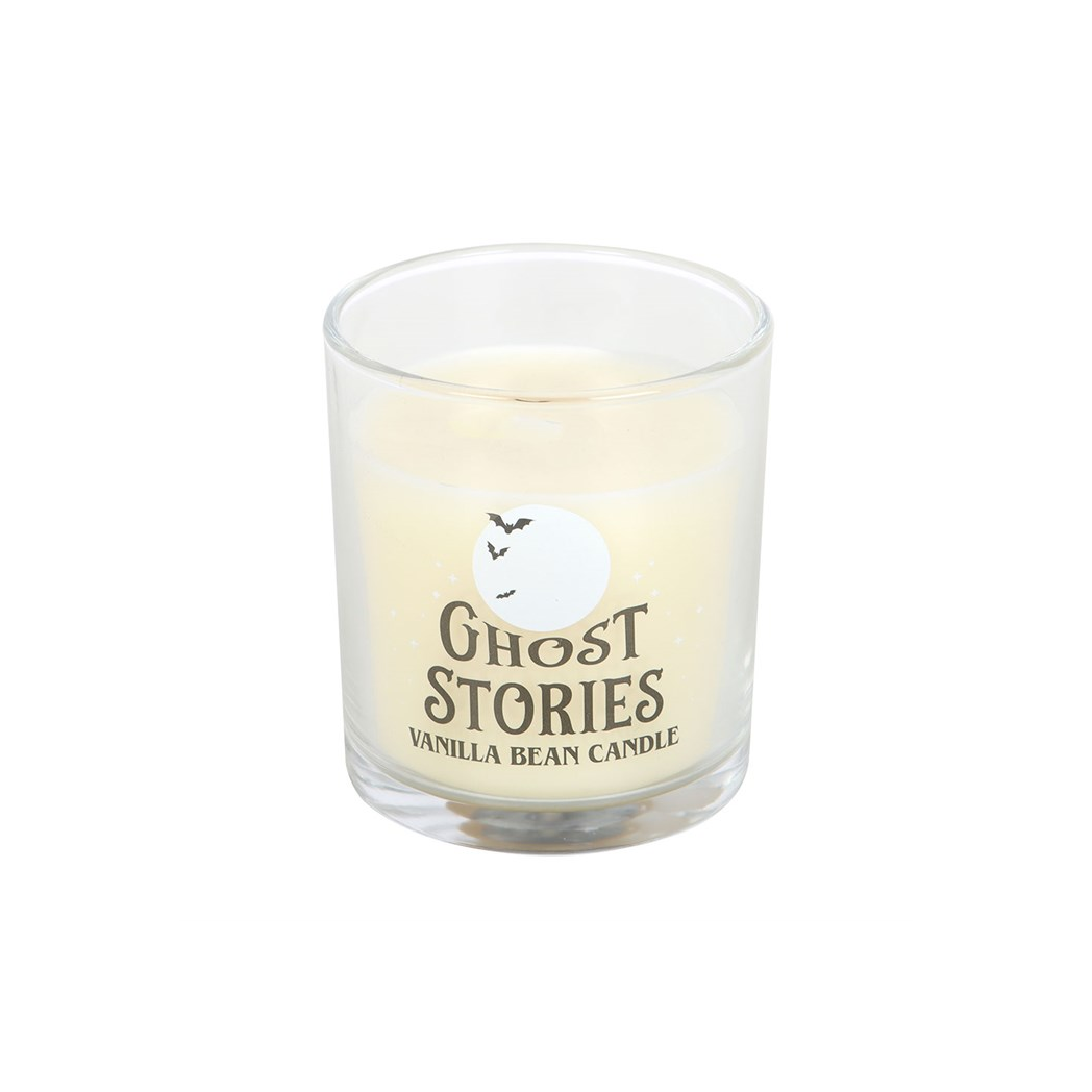 Ghost Stories vanilla bean candle product and packaging