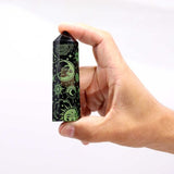 Black Obsidian Crystal Point - Mystic Story - Forest Green