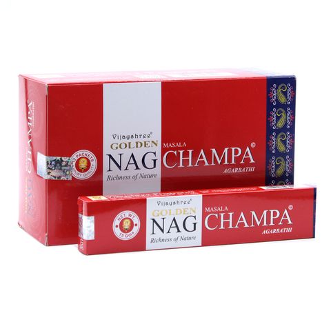 Vijayshree Golden Nag Champa incense sticks 15g box