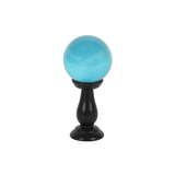 Small Teal Crystal Ball on Stand