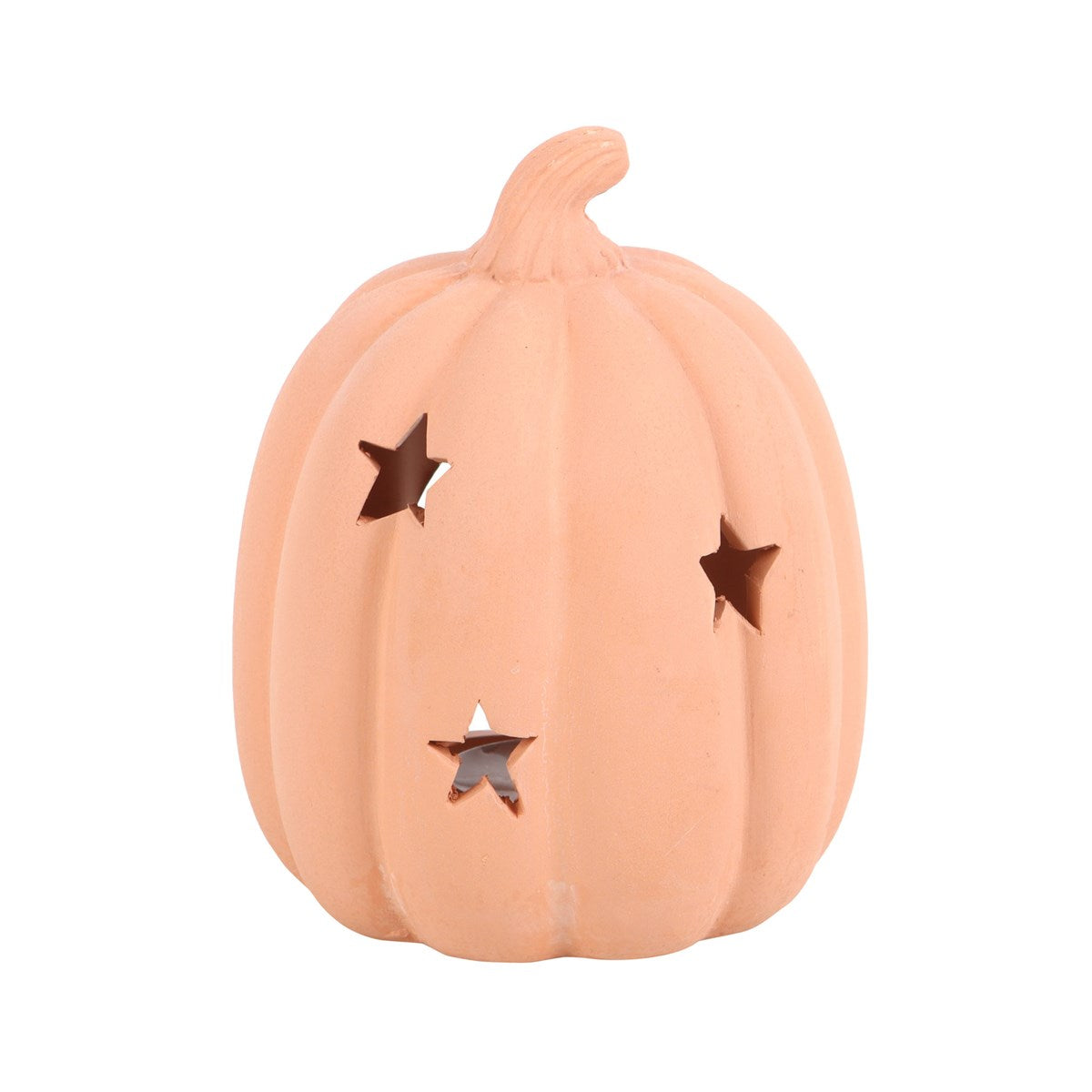 9cm Terracotta Star Pumpkin Tealight Holder