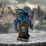 A Tale of Dragons Skull Book Figurine