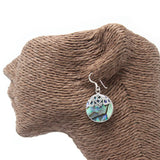 Abalone Shell & Silver Disc Earrings