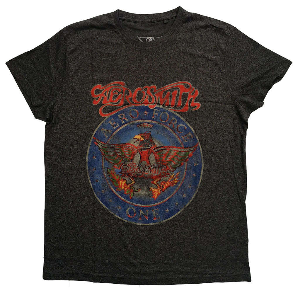 Aerosmith Aero Force unisex band T-shirt with distressed front graphic
