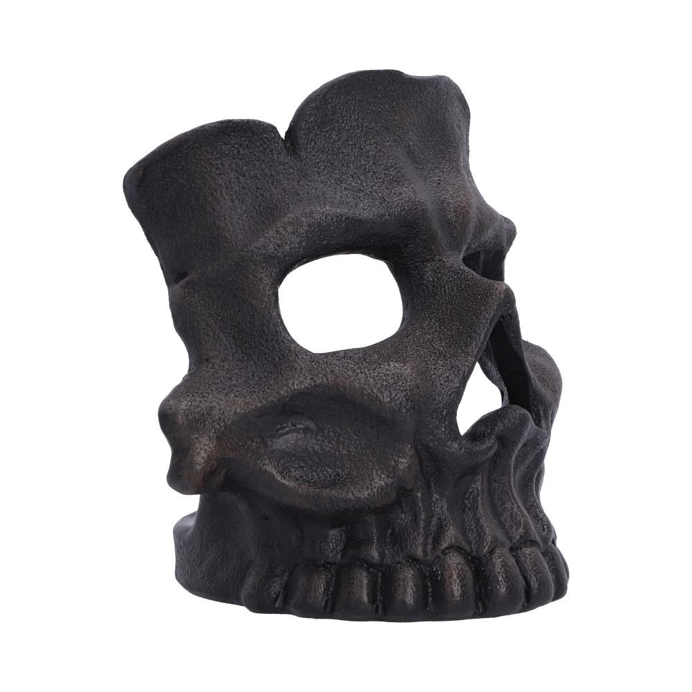 Side view of Afterglow Skull Tea Light Holder