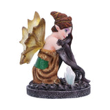 Amber Auburn Crystal Fairy Figurine