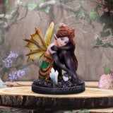 Amber Auburn Crystal Fairy Figurine