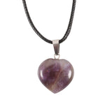 Amethyst Crystal Heart Necklace