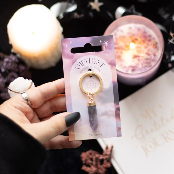 Amethyst Crystal Keyring