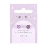 Amethyst Crystal Stud Earrings