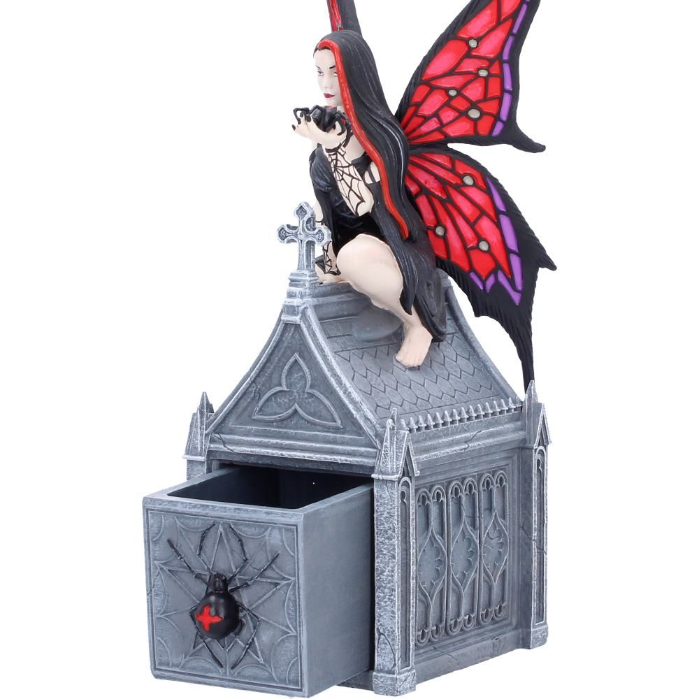 Aracnafaira trinket box with hidden storage compartment