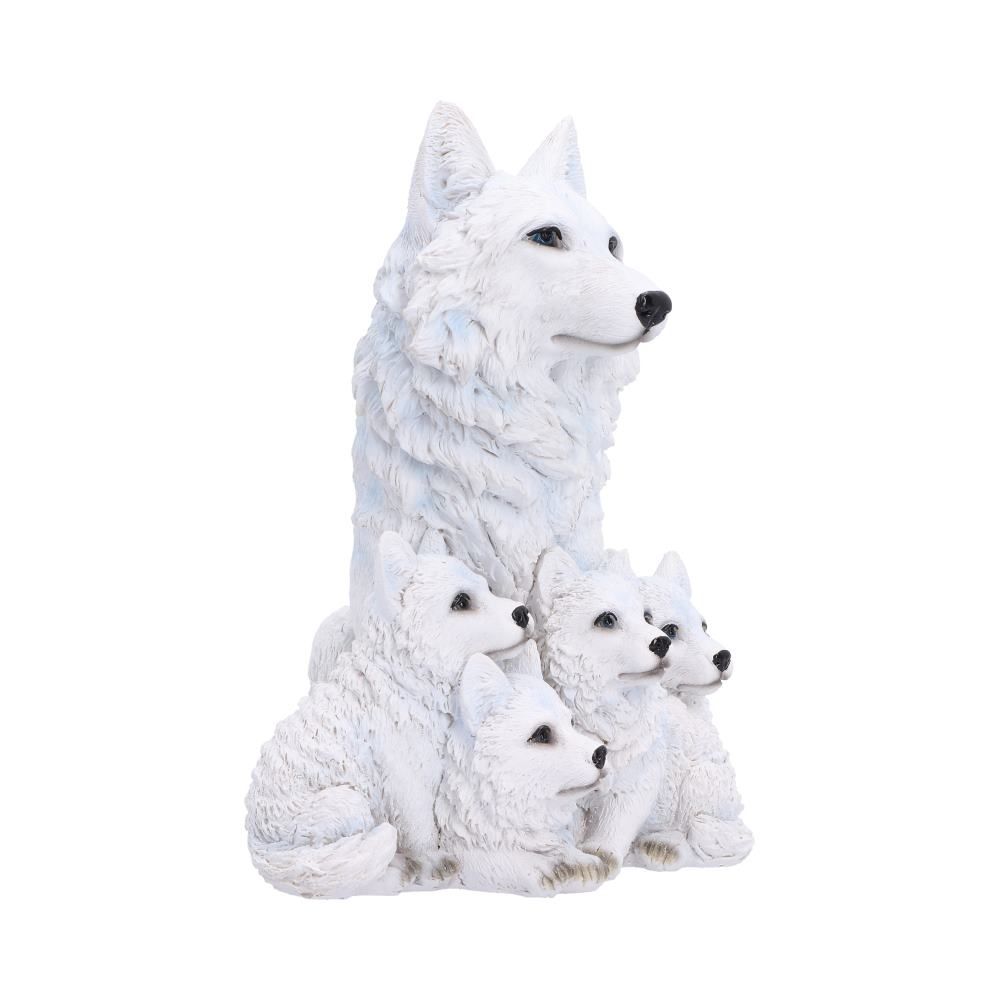 Arctic Bond wolf mother with four wolf pups