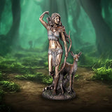 Artemis Greek Goddess of the Hunt Bronze Figurine