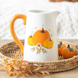 Autumn Pumpkin Flower Jug