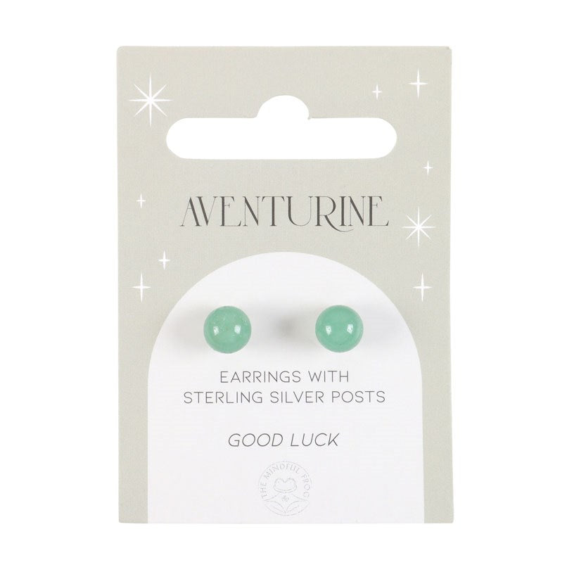 Aventurine Crystal Stud Earrings