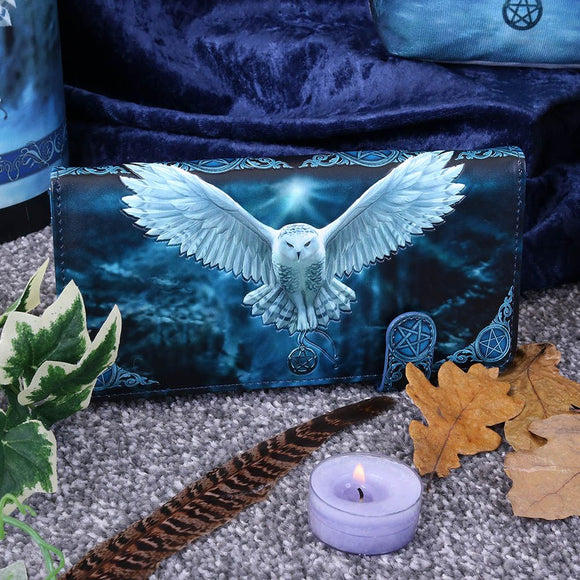 Awaken Your Magic Snowy Owl Purse by Anne Stokes