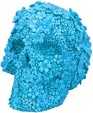 Azure Afterlife Blue Floral Skull