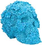 Azure Afterlife Blue Floral Skull