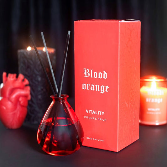 Blood Orange Citrus & Spice Reed Diffuser with red gift box