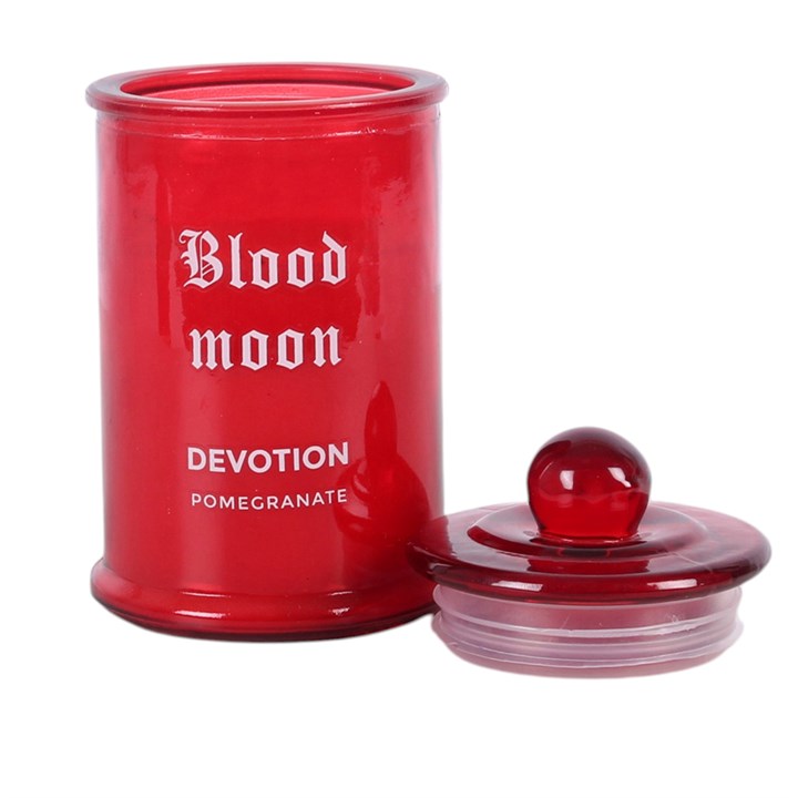 Blood Moon Pomegranate scented candle with removable lid
