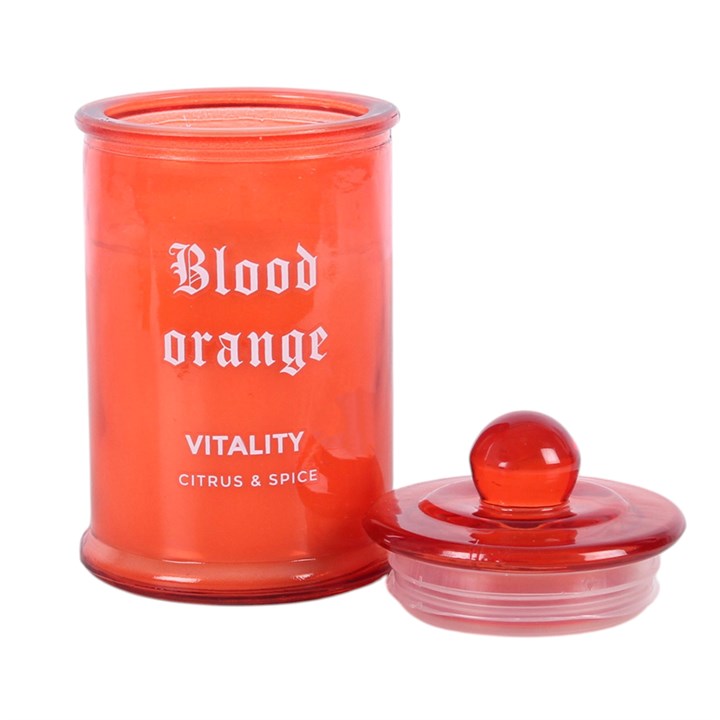 Blood Orange Citrus & Spice Scented Candle open