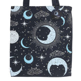 Blue Moon Print Tote Bag