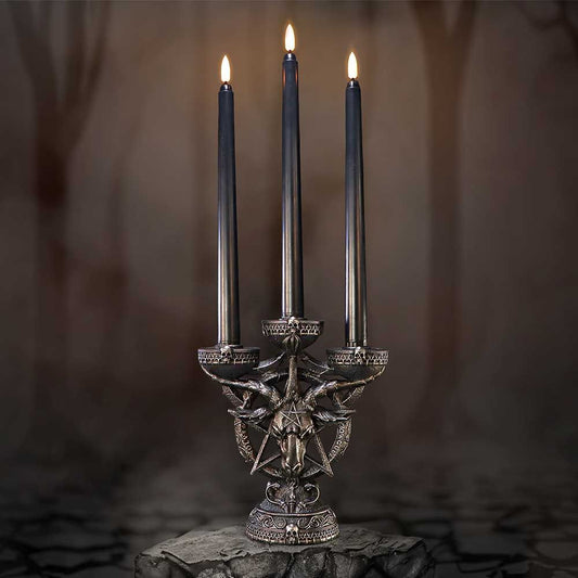Baphomet's Radiance Candelabra with LED Candles